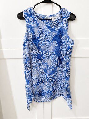 Fever | 100% Polyester | Mosaic Floral Sleeveless Blouse – Size S